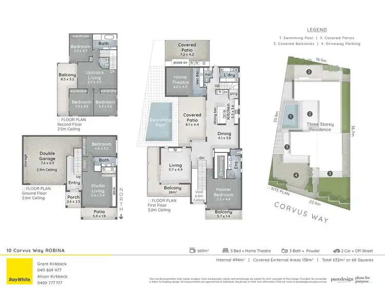 Floorplan of Homely house listing, 10 Corvus Way, Robina QLD 4226