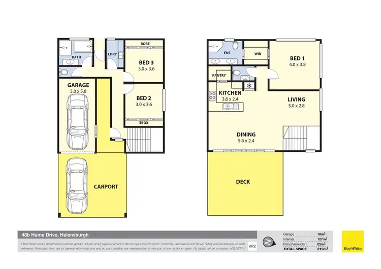 Floorplan of Homely semi-detached listing, 48B Hume Drive, Helensburgh NSW 2508