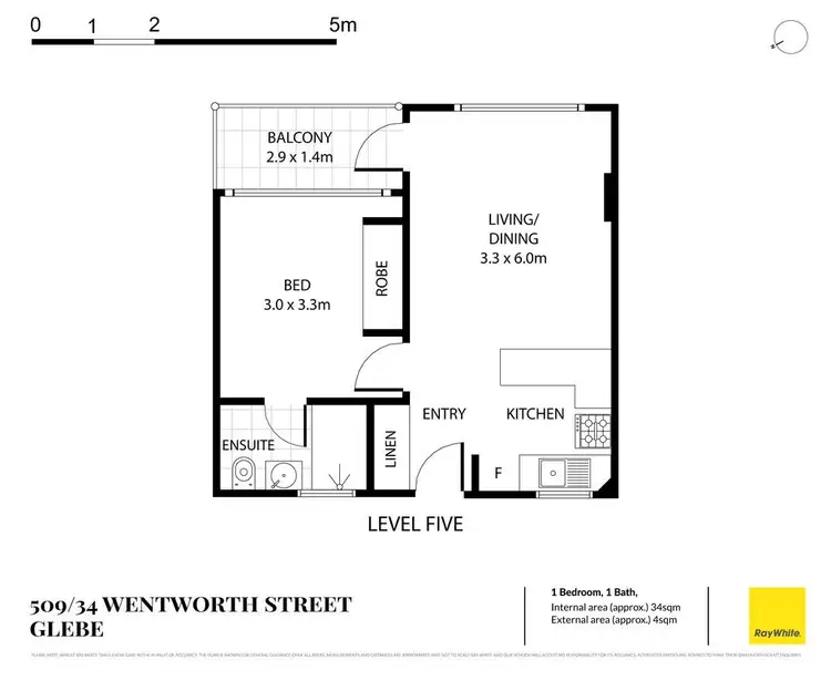 Floorplan of Homely apartment listing, 509/34 Wentworth Street, Glebe NSW 2037
