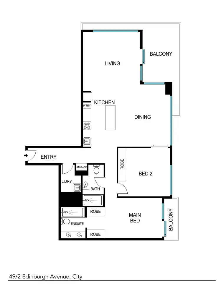 Floorplan of Homely house listing, 49/2 Edinburgh Avenue, City ACT 2601