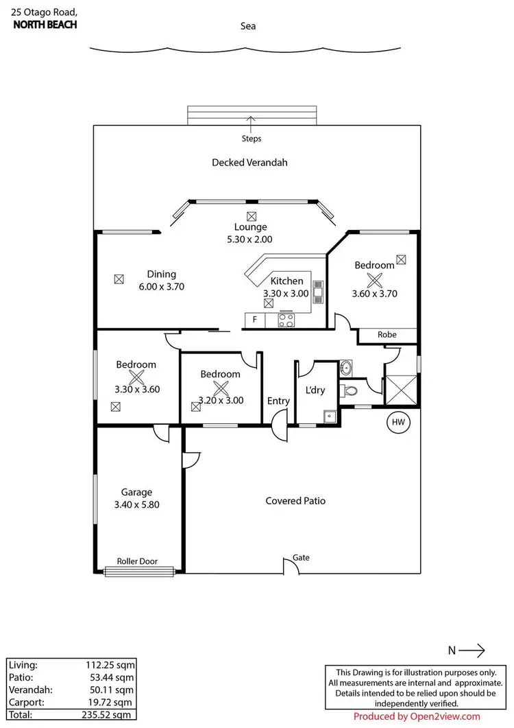 Floorplan of Homely house listing, 25 Otago Road, North Beach SA 5556