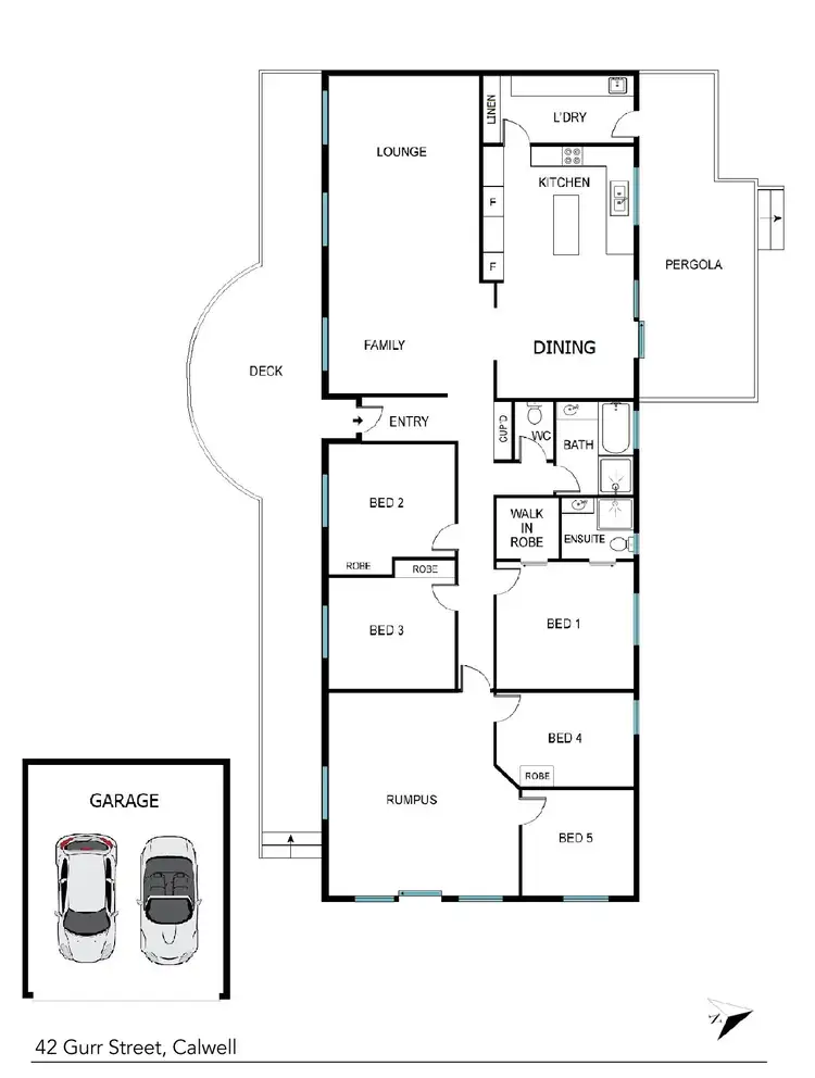 Floorplan of Homely house listing, 42 Gurr Street, Calwell ACT 2905