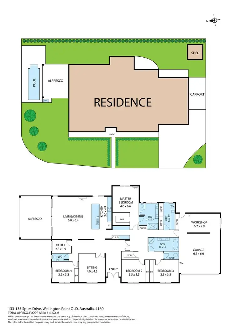 Floorplan of Homely house listing, 133-135 Spurs Drive, Wellington Point QLD 4160
