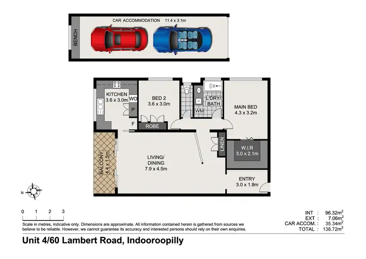 Floorplan of Homely unit listing, 4/60 Lambert Road, Indooroopilly QLD 4068