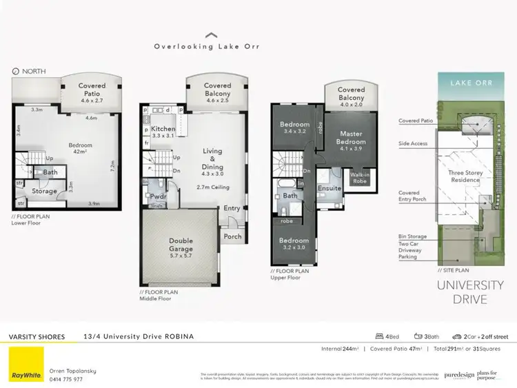 Floorplan of Homely townhouse listing, 13/4 University Drive, Robina QLD 4226