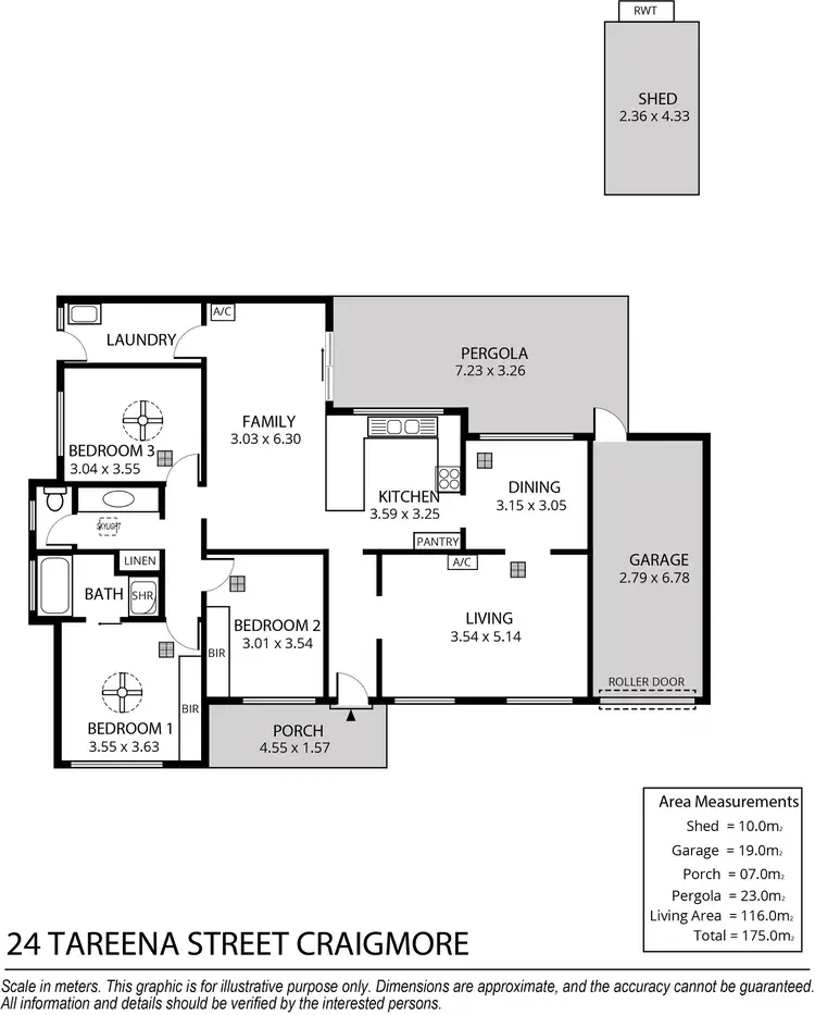 Floorplan of Homely house listing, 24 Tareena Street, Craigmore SA 5114