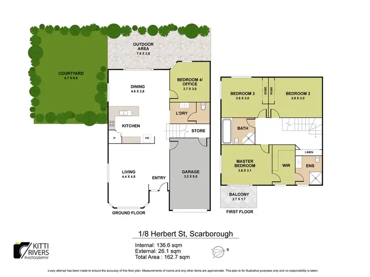 Floorplan of Homely unit listing, 1/8 Herbert Street, Scarborough QLD 4020