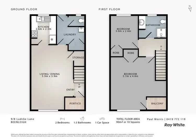 Floorplan of Homely townhouse listing, 9/8 Ludcke Lane, Beenleigh QLD 4207