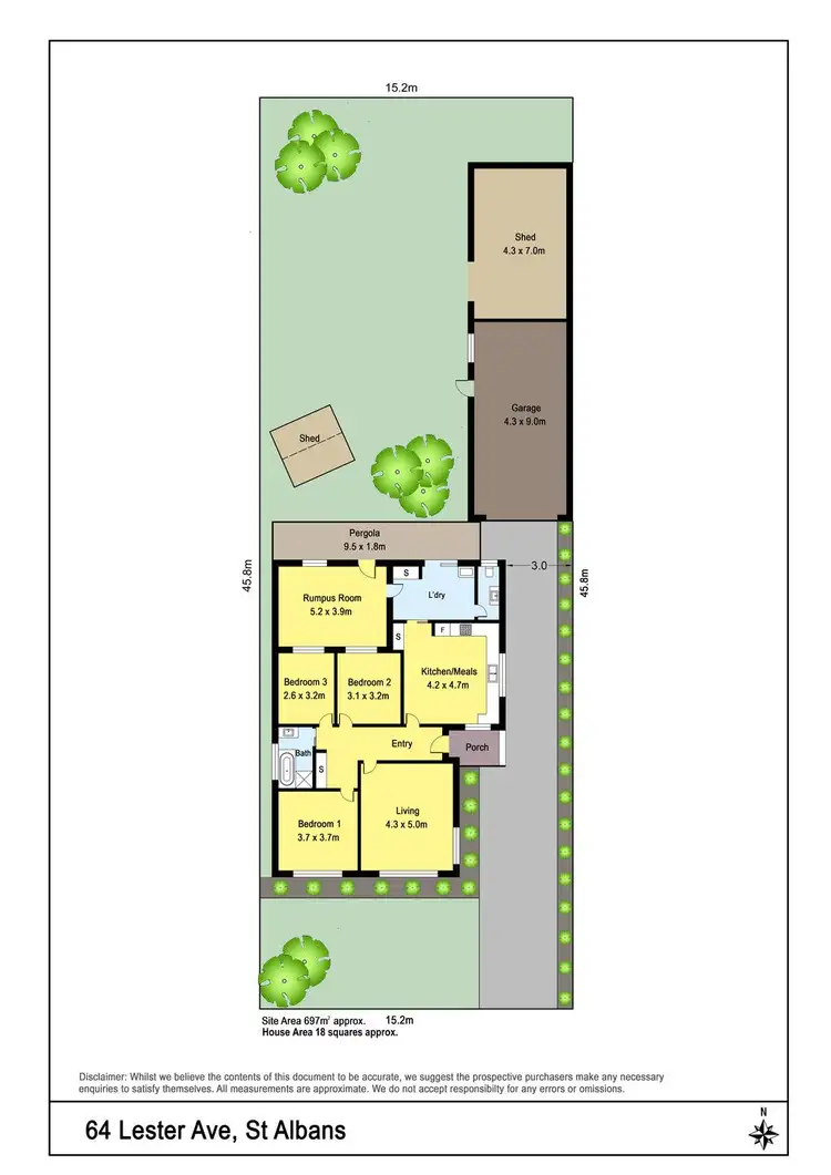 Floorplan of Homely house listing, 64 Lester Avenue, St Albans VIC 3021