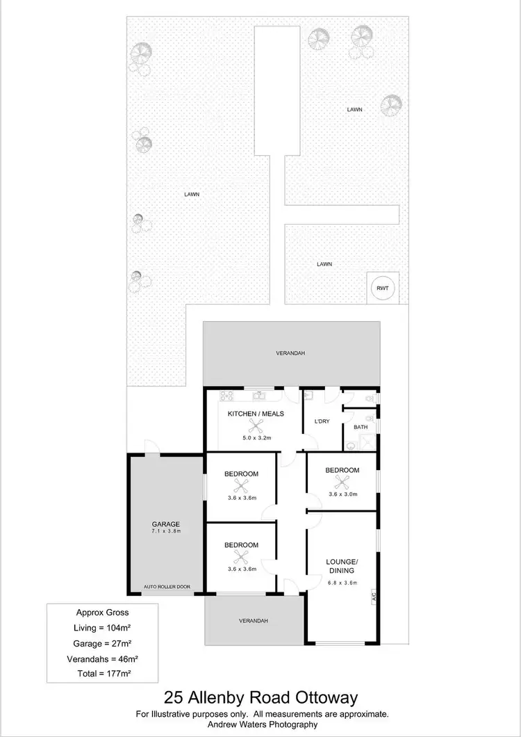 Floorplan of Homely house listing, 25 Allenby Road, Ottoway SA 5013