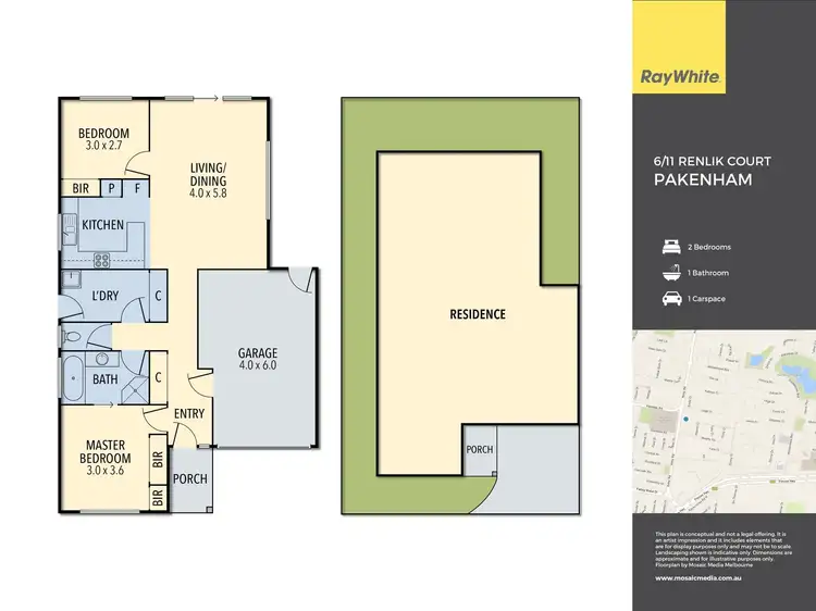 Floorplan of Homely unit listing, 6/11 Renlik Court, Pakenham VIC 3810