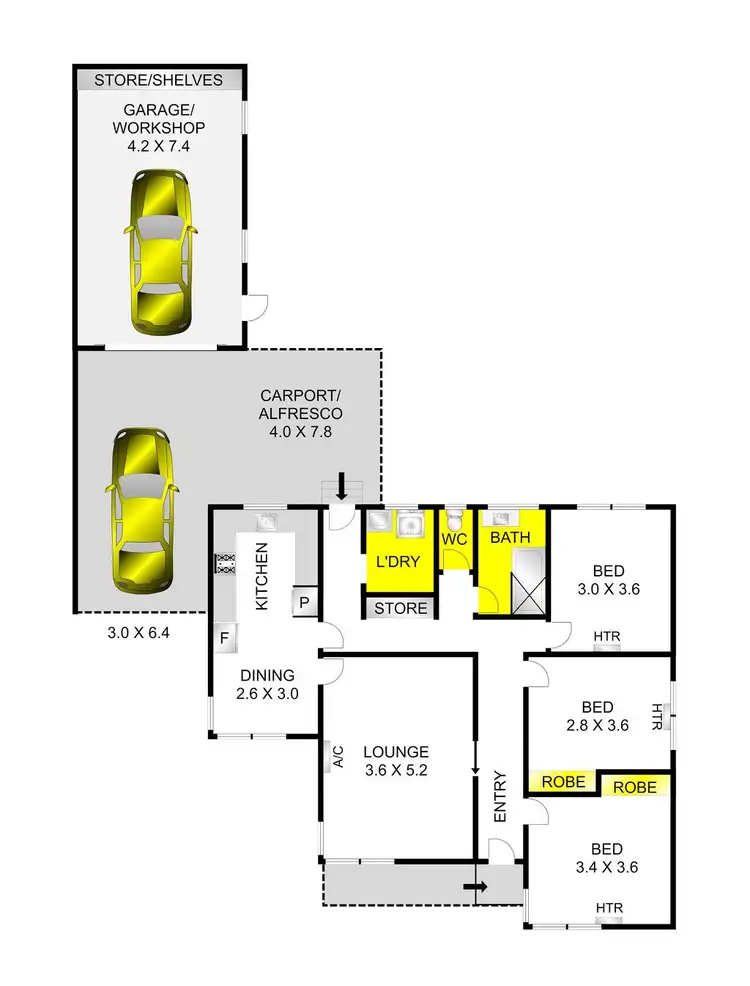 Floorplan of Homely house listing, 11 Fiona Avenue, Corio VIC 3214