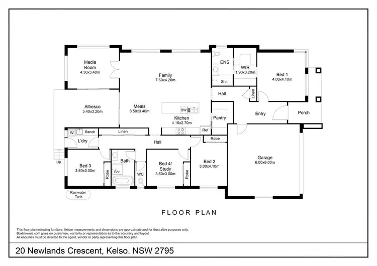 Floorplan of Homely house listing, 20 Newlands Crescent, Kelso NSW 2795
