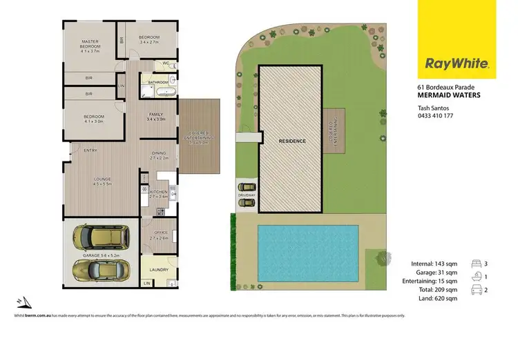 Floorplan of Homely house listing, 61 Bordeaux Parade, Mermaid Waters QLD 4218