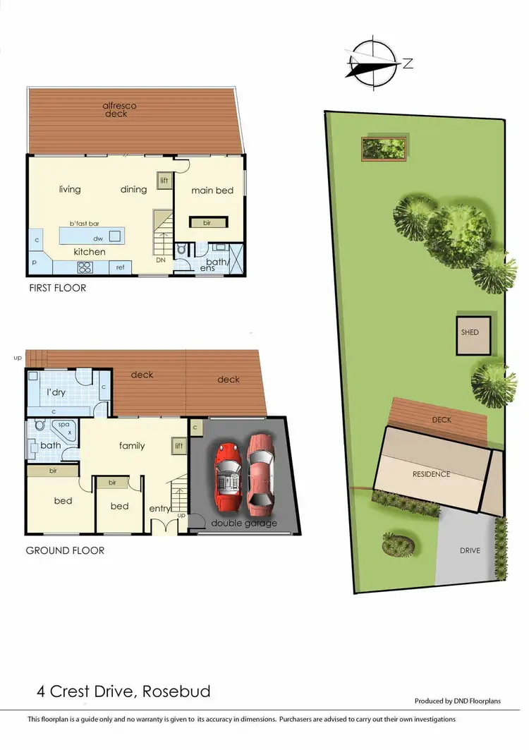 Floorplan of Homely house listing, 4 Crest Drive, Rosebud VIC 3939