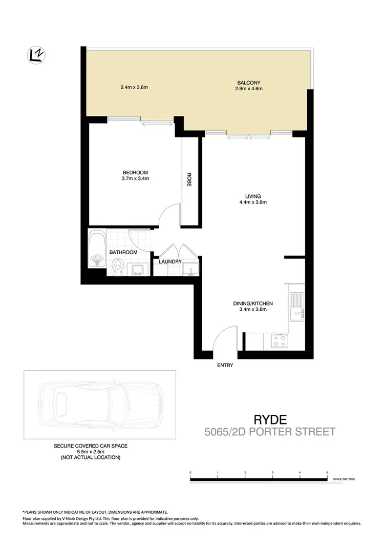 Floorplan of Homely apartment listing, 5065/2D Porter Street, Ryde NSW 2112