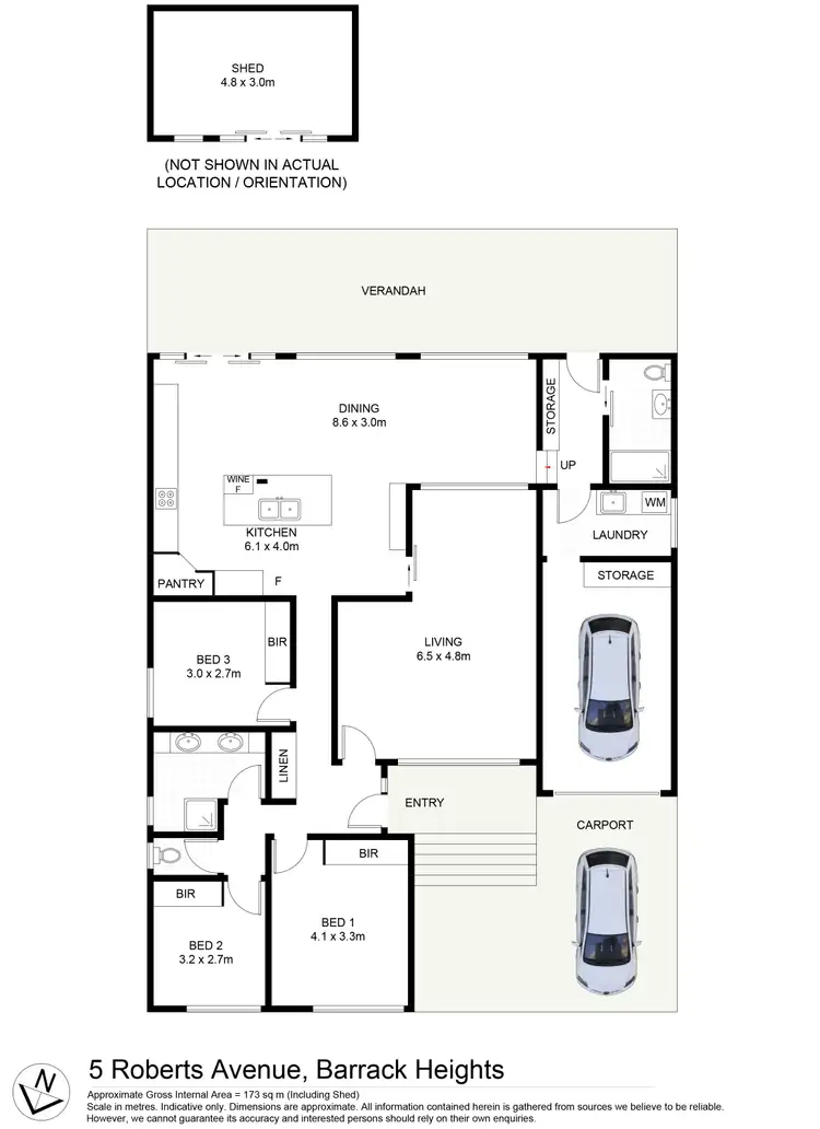 Floorplan of Homely house listing, 5 Roberts Avenue, Barrack Heights NSW 2528