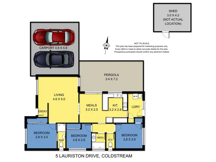 Floorplan of Homely house listing, 5 Lauriston Drive, Coldstream VIC 3770