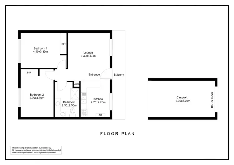 Floorplan of Homely unit listing, 2/6 Gilmore Road, Henley Beach South SA 5022