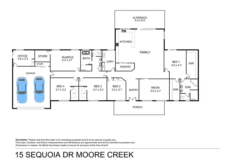 Floorplan of Homely house listing, 15 Sequoia Drive, Tamworth NSW 2340