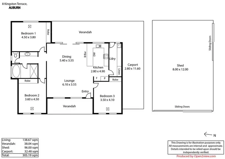 Floorplan of Homely house listing, 8 Kingston Terrace, Auburn SA 5451