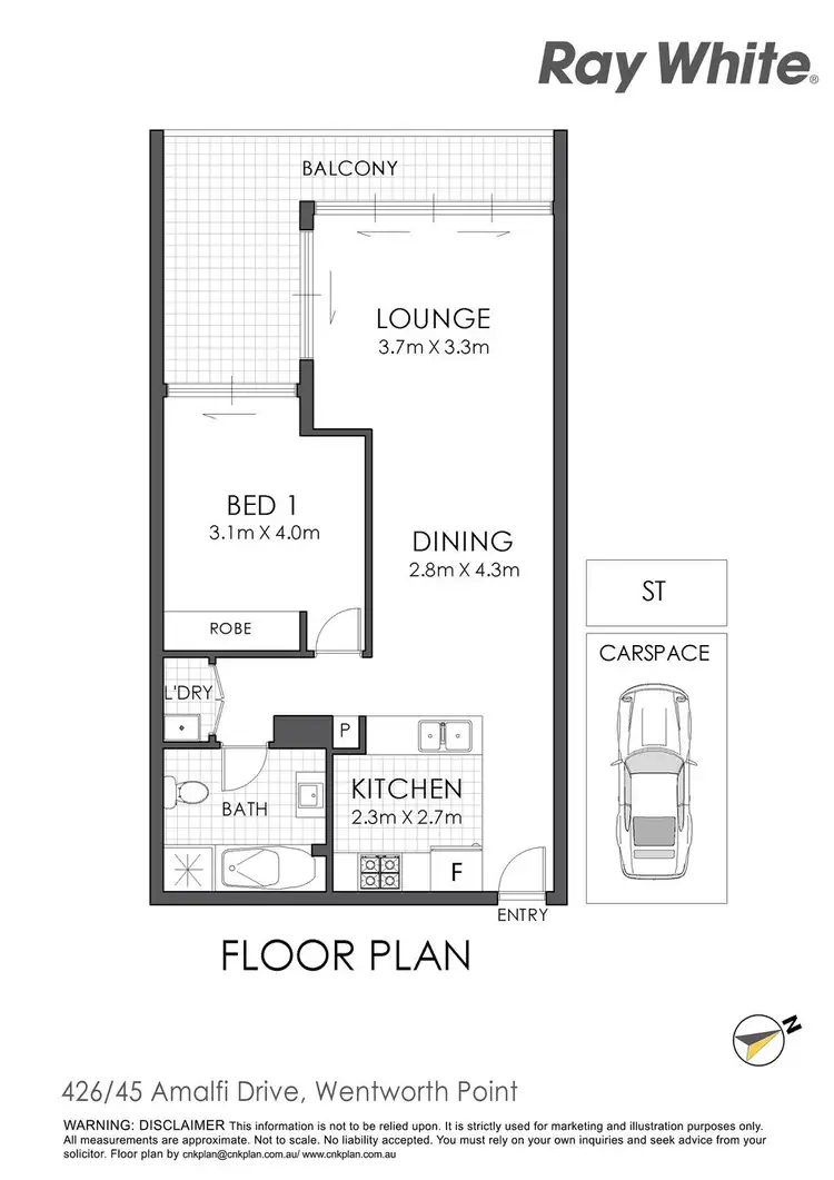 Floorplan of Homely apartment listing, 426/45 Amalfi Drive, Wentworth Point NSW 2127