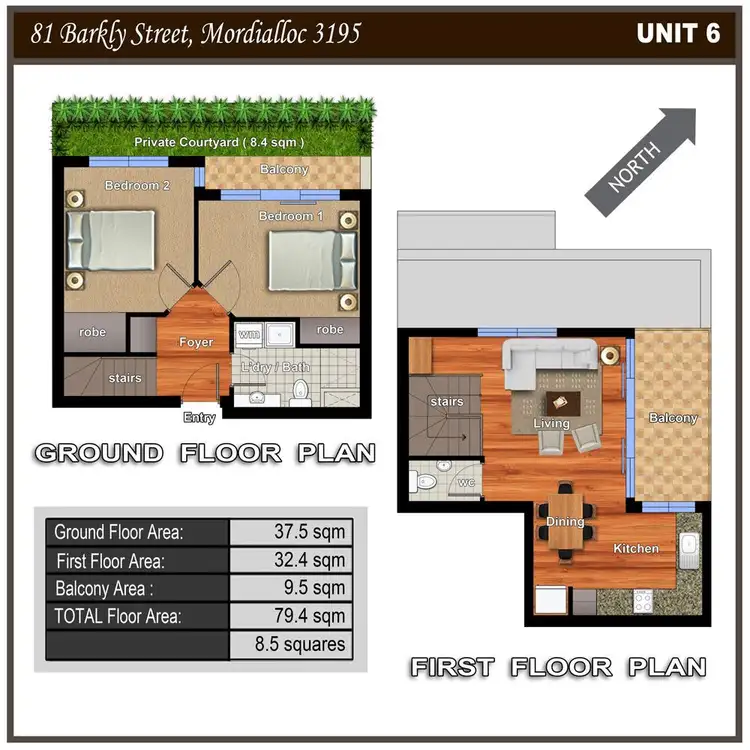 Floorplan of Homely apartment listing, 6/81 Barkly Street, Mordialloc VIC 3195