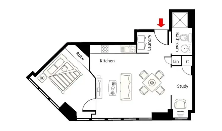 Floorplan of Homely apartment listing, 2906/43 Herschel Street, Brisbane City QLD 4000