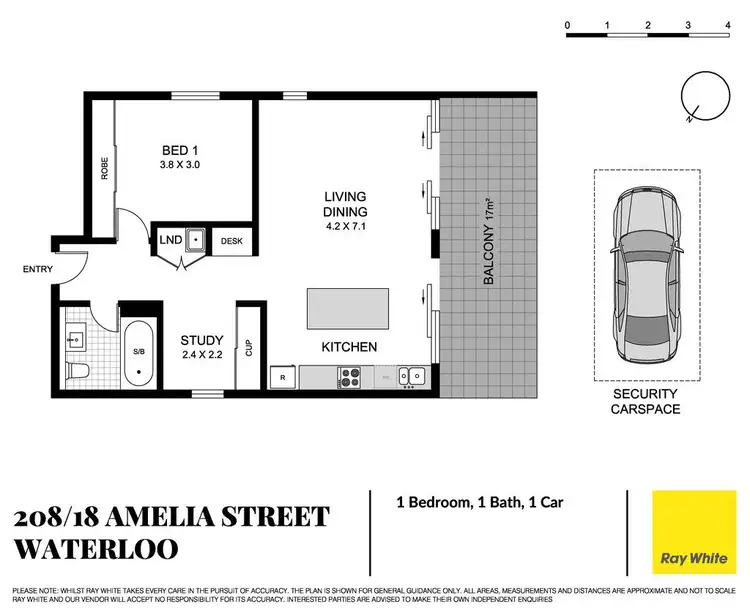 Floorplan of Homely apartment listing, 208/18 Amelia Street, Waterloo NSW 2017