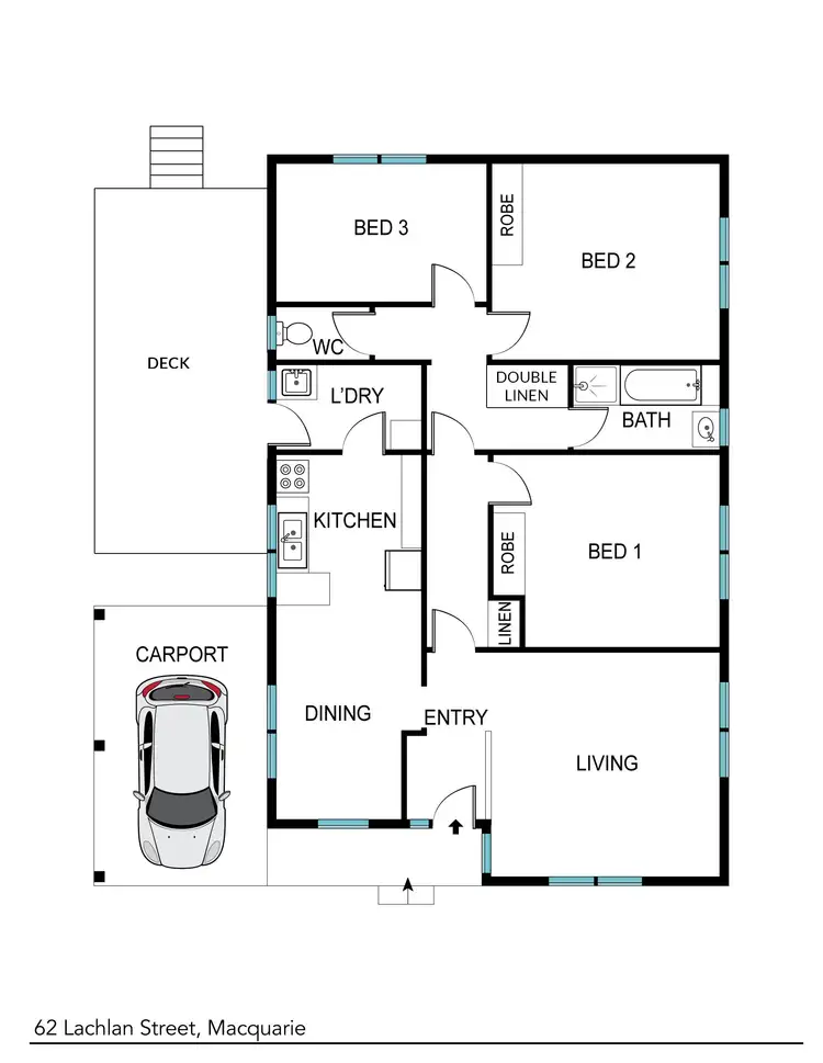 Floorplan of Homely house listing, 62 Lachlan Street, Macquarie ACT 2614