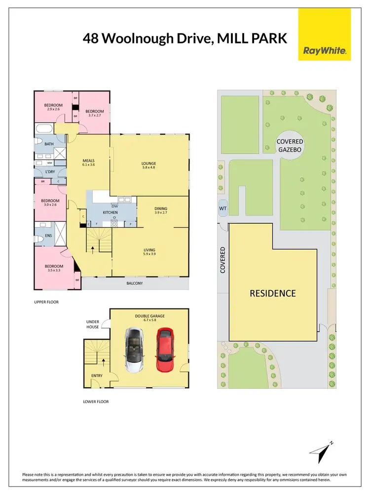 Floorplan of Homely house listing, 48 Woolnough Drive, Mill Park VIC 3082