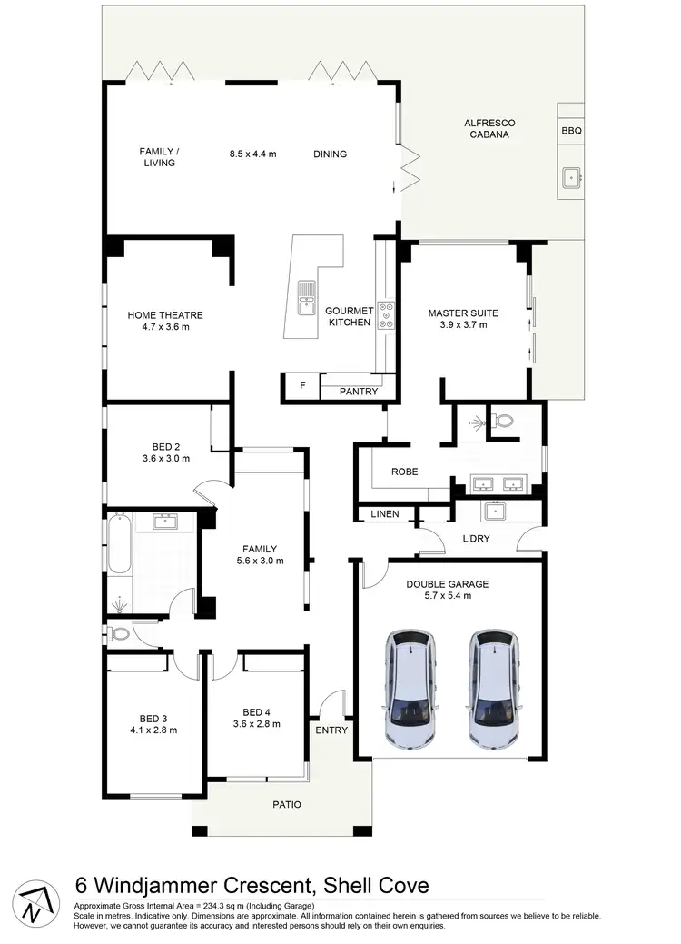 Floorplan of Homely house listing, 6 Windjammer Crescent, Shell Cove NSW 2529