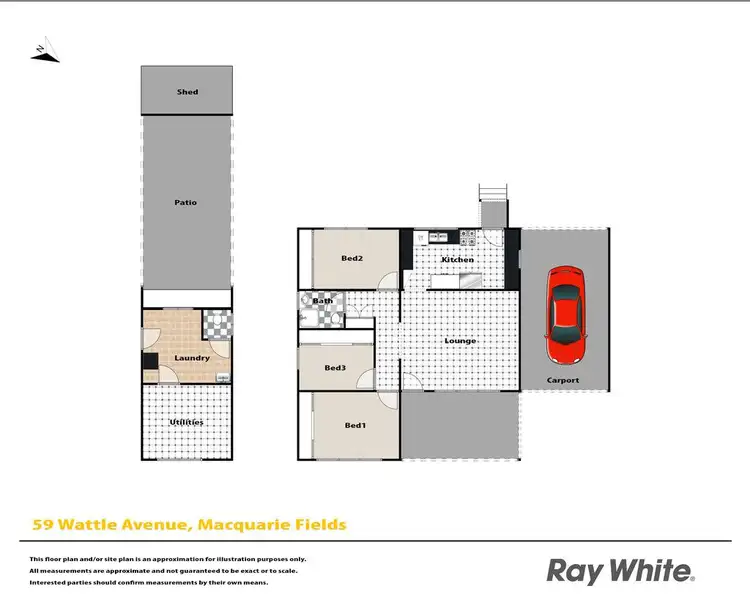 Floorplan of Homely house listing, 59 Wattle Avenue, Macquarie Fields NSW 2564