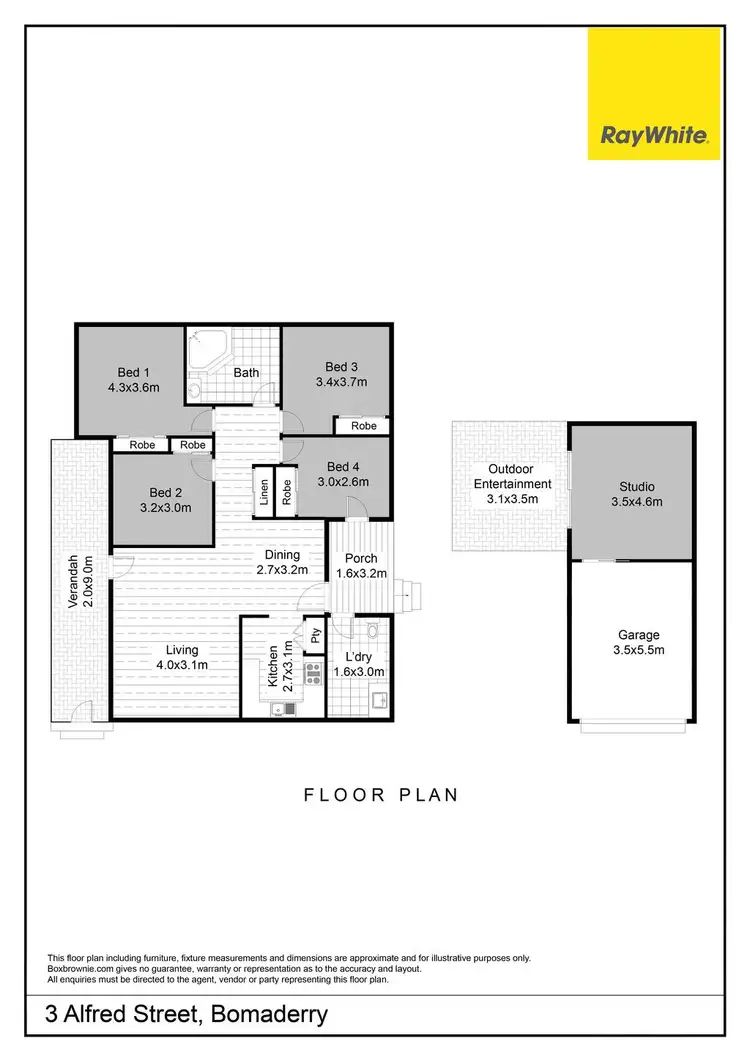 Floorplan of Homely house listing, 3 Alfred Street, Bomaderry NSW 2541