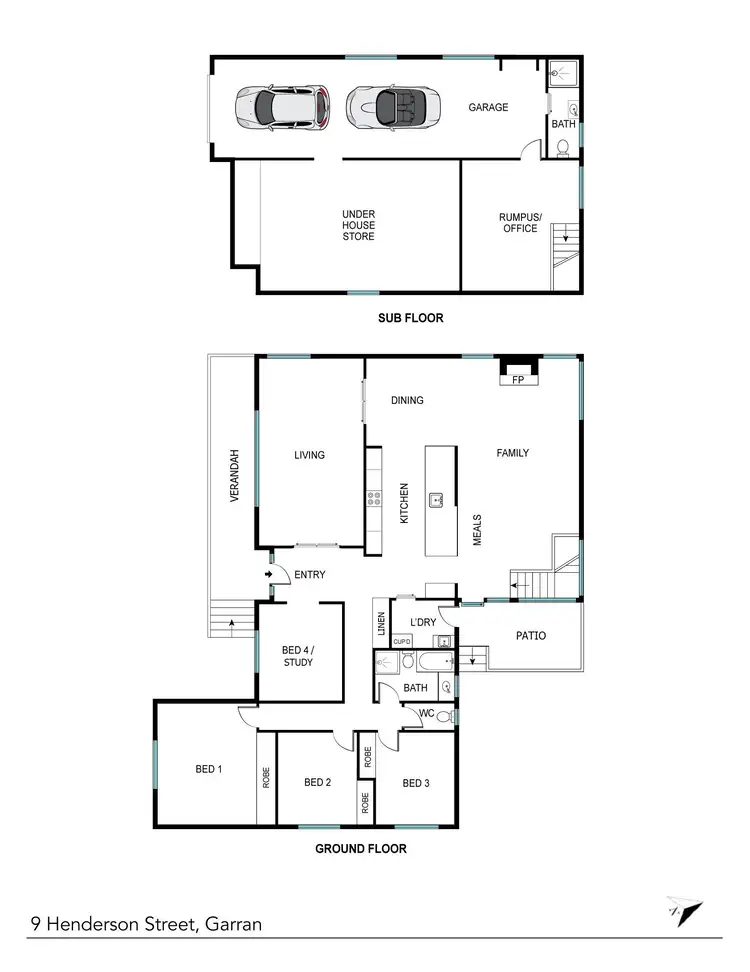 Floorplan of Homely house listing, 9 Henderson Street, Garran ACT 2605
