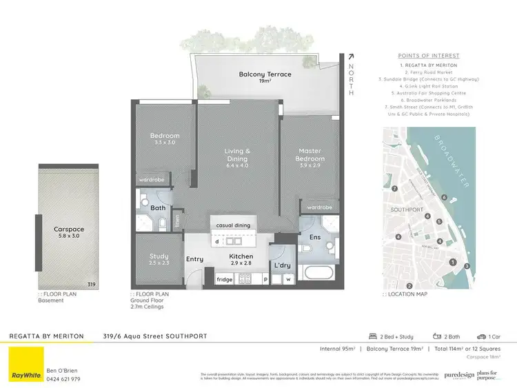 Floorplan of Homely apartment listing, 319/6 Aqua Street, Southport QLD 4215