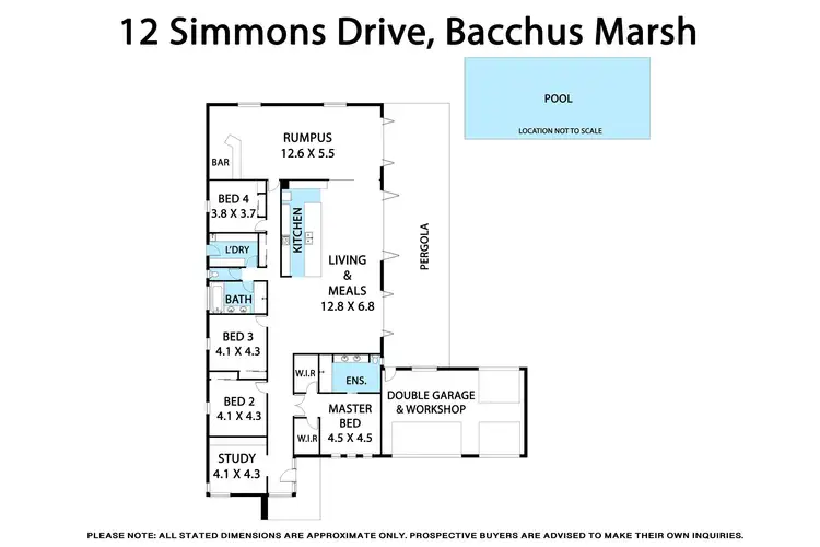 Floorplan of Homely house listing, 12 Simmons Drive, Bacchus Marsh VIC 3340