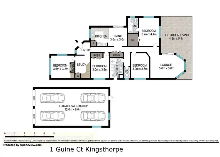 Floorplan of Homely house listing, 1 Guine Court, Kingsthorpe QLD 4400