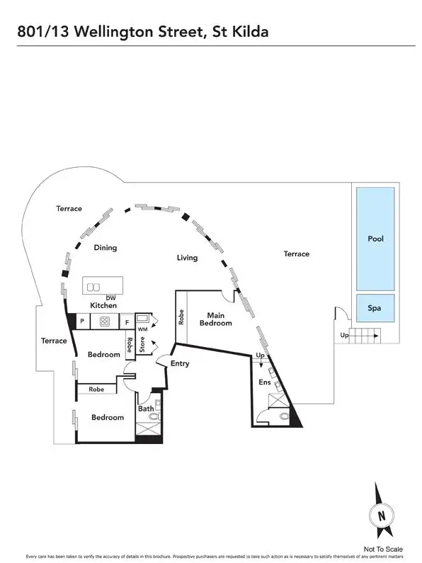 Floorplan of Homely apartment listing, 801/13 Wellington Street, St Kilda VIC 3182