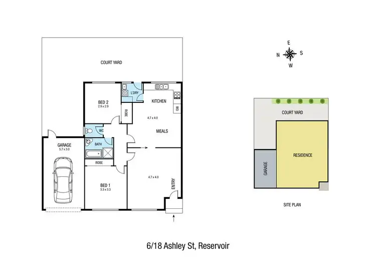 Floorplan of Homely unit listing, 6/18 Ashley Street, Reservoir VIC 3073