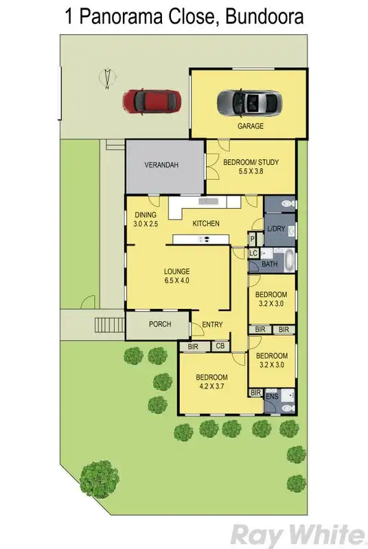 Floorplan of Homely house listing, 1 Panorama Close, Bundoora VIC 3083