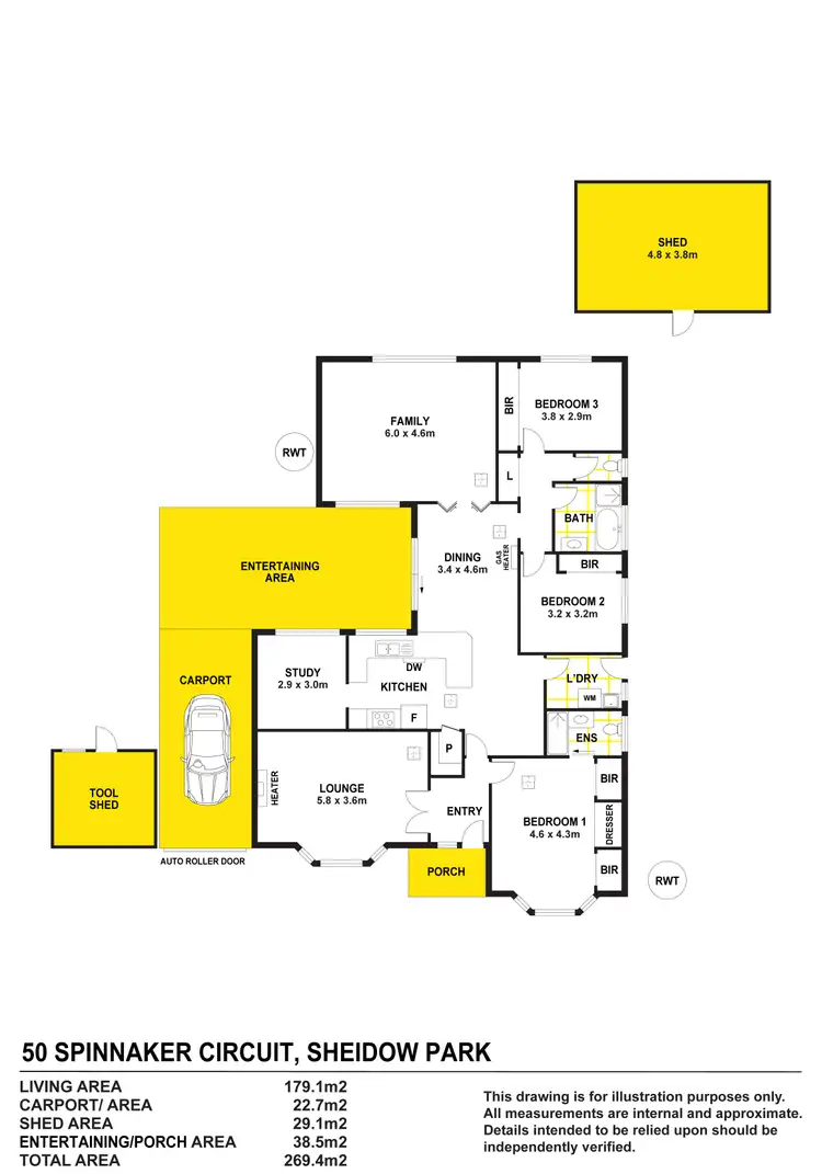 Floorplan of Homely house listing, 50 Spinnaker Circuit, Sheidow Park SA 5158