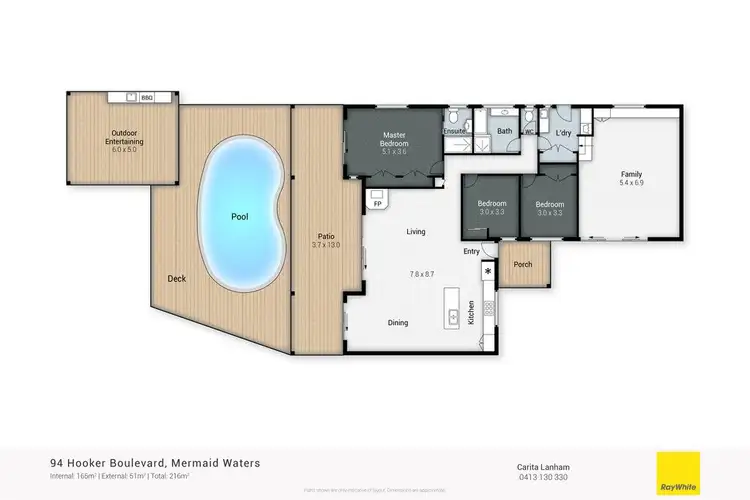 Floorplan of Homely house listing, 94 Hooker Boulevard, Mermaid Waters QLD 4218