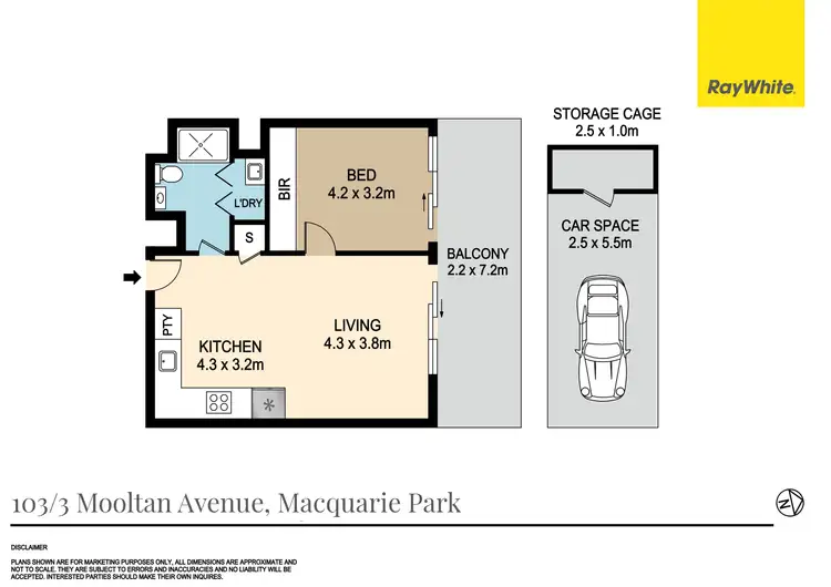 Floorplan of Homely apartment listing, 103/3 Mooltan Avenue, Macquarie Park NSW 2113