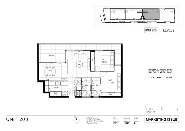 Floorplan of Homely unit listing, 201/25 Baden Powell Street, Maroochydore QLD 4558