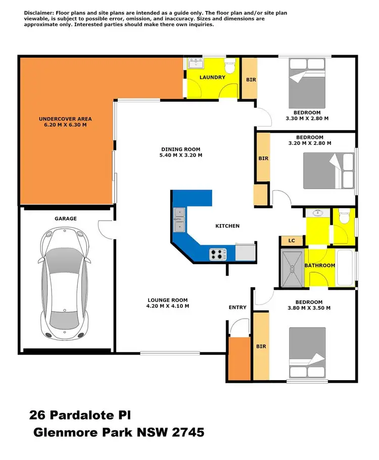 Floorplan of Homely house listing, 26 Pardalote Place, Glenmore Park NSW 2745