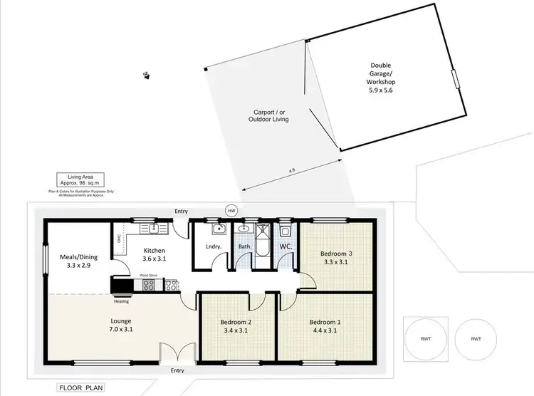 Floorplan of Homely house listing, 30 Colin Street, Loxton SA 5333
