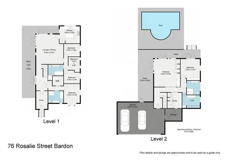 Floorplan of Homely house listing, 76 Rosalie Street, Bardon QLD 4065