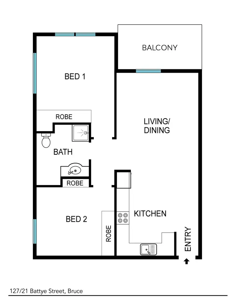 Floorplan of Homely unit listing, 127/21 Battye Street, Bruce ACT 2617