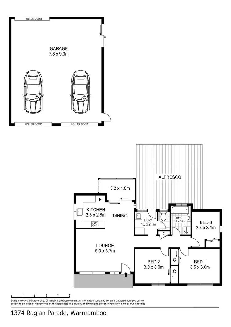 Floorplan of Homely house listing, 1374 Raglan Parade, Dennington VIC 3280